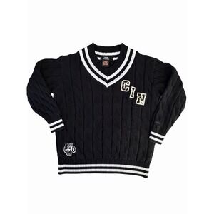 Pro Standard Black Cincinnati Bengals Prep V-Neck Pullover Sweater Small NFL